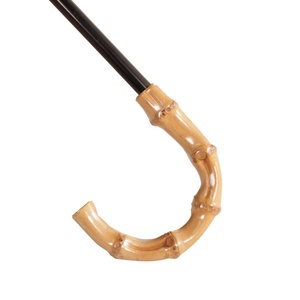 Travel Manual Windproof <b>Umbrella</b> Bamboo Crook Handle Strong Frame Long Shaft Folding <b>Umbrella</b> - Product Image 4