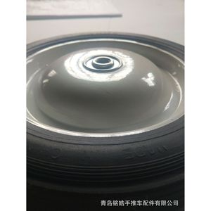 Qingdao Minghao Solid Rubber Caster <b>Wheel</b> 10X1.75 Ball Bearing 120kg Load Capacity For Tool <b>Carts</b> - Product Image 4