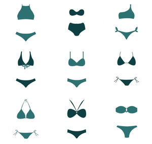 Women's Sexy Strapless <strong>Swimsuit</strong> with Side Lace-up Adjustable G-String <strong>Bikini</strong> and Underwear Solid Pattern <strong>Thong</strong> <strong>Bikini</strong> Set - Product Image 5