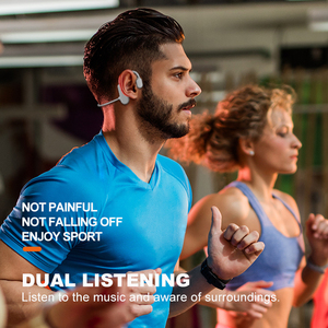 <span class=keywords><strong>Neckband</strong></span> suara Stereo kait telinga, <span class=keywords><strong>Headset</strong></span> earphone headphone konduksi tulang olahraga nirkabel BT tahan air gigi biru - Product Image 6