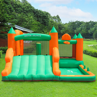 Château gonflable d'extérieur pour enfants Stock Doctor Dolphin Modèle 72064, best-seller, personnalisable, en tissu Oxford, avec toboggan, 450W Air