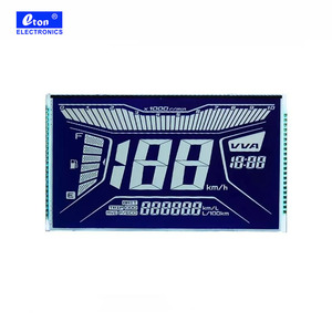 Tỷ lệ tương phản cao HTN tiêu cực 4.5V đơn sắc tùy chỉnh đồng hồ tốc độ phân đoạn màn hình LCD 122x69mm cho xe máy - Product Image 2