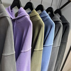 เสื้อฮู้ดดี้สไตล์สตรีทแวร์ H5531 ขายส่ง แบบสั่งทำพิเศษ ผ้าคอตตอน 100% หนัก 380 กรัม ซักย้อมสีแบบแอซิดวอช ทรงโอเวอร์ไซส์ สำหรับผู้ชาย - Product Image 2