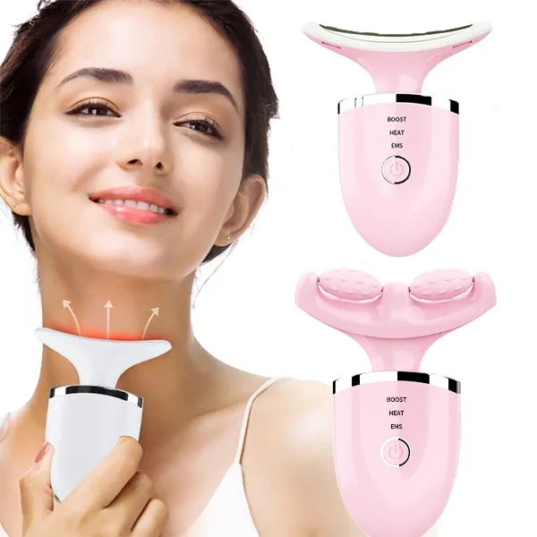 New Fashion Facial Skin Tightening Facial Lift Neck Lift dispositivo di bellezza 3 colori Led Photon Therapy Face Neck Lifting Massager