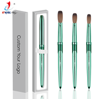 USA Offre Spéciale 100% Pure Kolinsky Cheveux Serti Rond Ongles Pinceau Manucure Poudre Ongles Brosse Acrylique Kolinsky Pinceaux