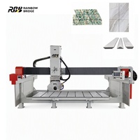 Sierra de Corte de Cuarzo CNC de 4 Ejes HQ-3220B con Motor para Mármol, Piedra Artificial, Granito, Alta Precisión, Automática, 25kw
