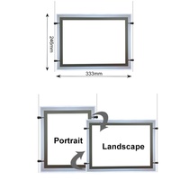 Cadre d'affichage LED personnalisé A0 A1 A2 A3 A4 pour l'immobilier, boîte à lumière mince rétroéclairée par LED, enseigne publicitaire lumineuse