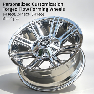 Jantes FLowtone 20 pouces 8x165.1, jantes en alliage d'aluminium chromé concaves, jantes tout-terrain pour Ford F-450 F-550 F-600 - Product Image 2