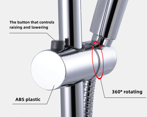 Rail <span class=keywords><strong>de</strong></span> serrage <span class=keywords><strong>de</strong></span> pomme <span class=keywords><strong>de</strong></span> <span class=keywords><strong>douche</strong></span> en plastique ABS, support <span class=keywords><strong>de</strong></span> salle <span class=keywords><strong>de</strong></span> bains chromé réglable en plastique ABS porte-<span class=keywords><strong>douche</strong></span>, <span class=keywords><strong>curseur</strong></span> <span class=keywords><strong>de</strong></span> <span class=keywords><strong>douche</strong></span> - Product Image 3