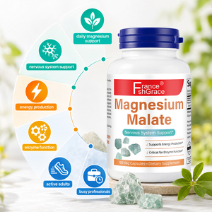 Fabricant de suppléments nutraceutiques Shecome, malate de magnésium, pour le soutien énergétique du système nerveux, 180 capsules de malate de magnésium - Product Image 2