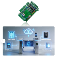 Placa de Control de Acceso de 4 Puertas con Interfaz RFID e Indicadores LED para Sistemas de Seguridad, Estándar TCP IP Wiegand 26 34