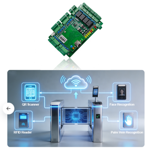 Carte de contrôle d'accès réseau standard TCP/IP Wiegand 26/34 à 4 portes avec interface RFID et indicateurs LED pour systèmes de sécurité - Product Image 6