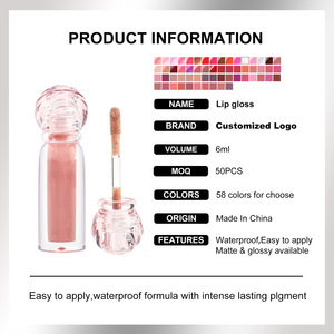 MLM OEM Private Label <b>Mirror</b> Shine Lip Gloss Transparent <b>Ball</b> Cap Lip Tint Long Lasting Smooth Application Lip Makeup Wholesale - Product Image 2