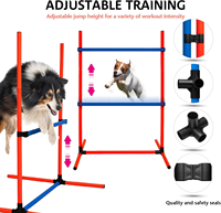 Kit de démarrage d'agility pour chien USMILEPET, parcours d'obstacles en plastique avec tunnel et boîte de freinage pour chiots et chiens actifs