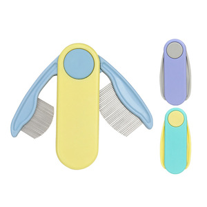Peigne pliant pour animaux de compagnie, à dents fines, pour le toilettage des chats, élimination des puces, matériau ABS, violet, vert, jaune, pliable - Product Image 5