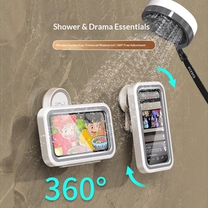 Support mural universel rotatif à 360° étanche et réglable à ventouse pour téléphone de douche de salle de bain – Vente en gros - Product Image 2