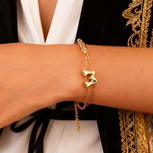 Pulseira de Letras em Forma de Flor com Zircônia Colorida DIY Lateefah, Presente com Certificado CE - Product Image 5