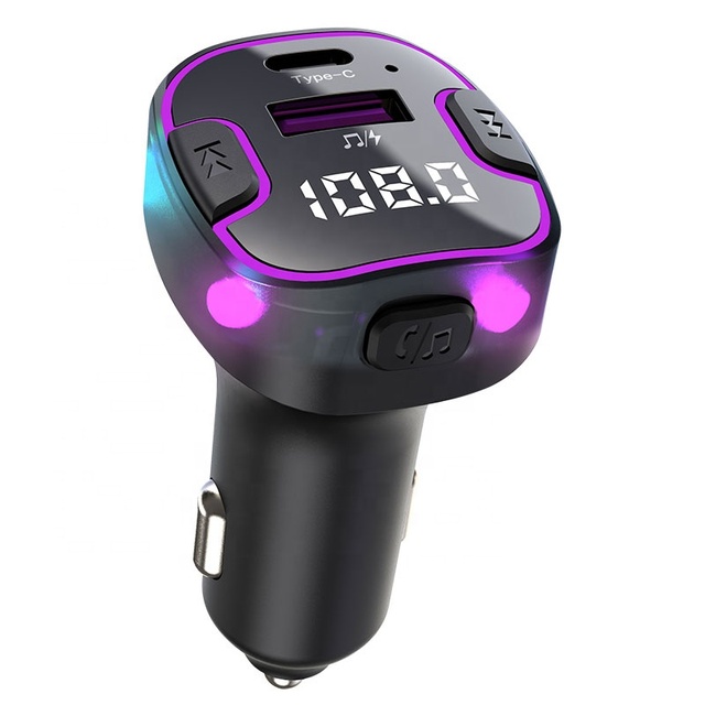 FM Transmitter Bluetooth 5.3 Car Handsfree Kit Type-C USB 3.1A Fast Charger Car MP3 Modulator Player Audio Receiver