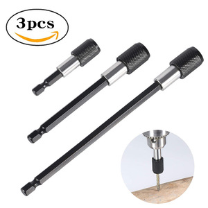 Tige d'extension noire pour perceuse électrique, à dégagement rapide, autobloquante, hexagonale, accessoires et pièces pour outils pneumatiques, directement de l'usine - Product Image 1