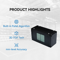 Capteur optique KCONBOT AGV AMR Robot 3D ITOF Vision pour la reconnaissance de palettes par vision et lumière ambiante