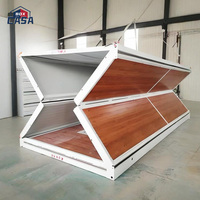 Maison conteneur pliable de 20 pieds Conteneur préfabriqué en acier pour bureau et hôtel avec panneau sandwich Maison conteneur de bureau