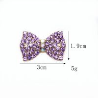Décorations de luxe pour coques de téléphone portable, breloques 3D en forme de cœur d'amour, nœud, rouge, violet, rose, entièrement ornées de strass, pour loisirs créatifs et fournitures en gros