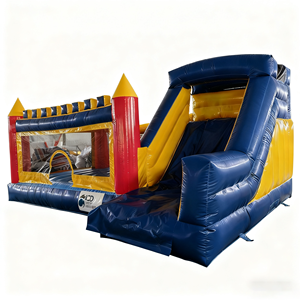 Château gonflable commercial en PVC avec toboggan et zone de saut, pour enfants, parc aquatique extérieur, idéal pour les fêtes - Product Image 6