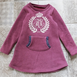 Vestido de Niña con Volantes y Mangas Raglán Azules con Flores, de Taobao China en Inglés - Product Image 3