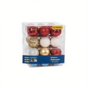 HOMERRA Christmas Balls D8cm 6pcs Box Hanging Ornament Decorations - Product Image 1