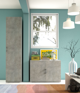 Armario moderno de madera para dormitorio, armario con estantes para almacenamiento de ropa - Product Image 2