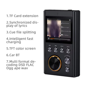 Lecteur MP3 en alliage d'aluminium avec écran 2.0 pouces, décodage sans perte, appareil musical avec bouton de volume pour le sport et l'étude - Product Image 5