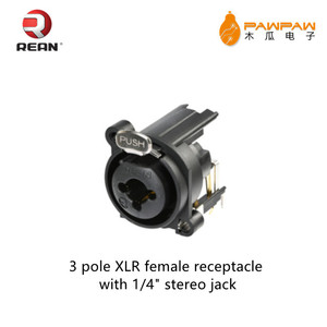 Pawpaw RCJ10FA-H 3เสา XLR หญิงเต้ารับที่มี1/4 "สลับแจ็คสเตอริโอ - Product Image 6