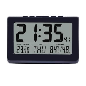 Design LED Backlight Digital Desk Clock <b>Electronic</b> Calendar Temperature Display Indoor <b>Thermometer</b> for Office - Product Image 1