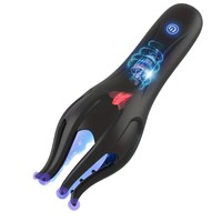 Godet vibrant étanche en silicone pour l'entraînement automatique du pénis, stimulateur de gland, accessoires pour adultes