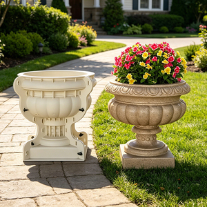 Moules à Pots de Fleurs en Béton en Plastique, Vente Directe Usine pour Grande Jardinière en Ciment Décorative - Product Image 4