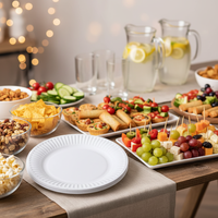 Ensemble de vaisselle en papier à motif de Noël pour salade, biscuits, collations, nourriture pour animaux de compagnie, bonbons, lait