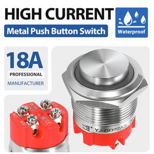 प्रारंभ पुश बटन रिंग 22 मिमी 18a दो सामान्य खुले छोटे स्क्रू टर्मिनलों के नेतृत्व में प्रबुद्ध स्विच बहु-रंग धातु - Product Image 3