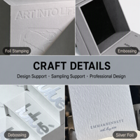 Boîte-cadeau grise en carton avec couvercle et base, emballage personnalisé avec logo pour présentation haut de gamme en magasin