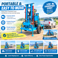 Petite machine de forage de puits d'eau agricole diesel 35 CV sur roues, 200 m, pour l'irrigation des fermes, certifiée CE