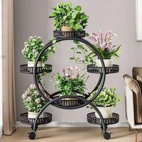 Support à fleurs contemporain à 3 étagères en métal et fer Design créatif moderne pour intérieur/extérieur Multifonctionnel pour les plantes succulentes de jardin