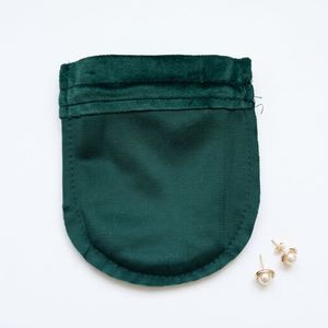 Pochette en velours recyclable personnalisée avec cordon de serrage pour l'emballage de bijoux, colliers, boucles d'oreilles, sacs anti-poussière - Product Image 4