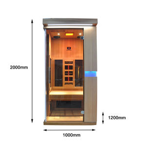 SS-100G Sauna a Infrarossi Individuale in Cedro a Spettro Completo con Terapia a Basso EMF, Riscaldatore, Pannello di Controllo in Hemlock per Vapore Secco e Benessere - Product Image 3
