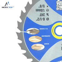 Lame de scie circulaire TCT de 7-1/4'' (185 mm) à coupe fine pour bois, à dents ATB pour scies à onglet sans fil et scies de table, écoénergétique
