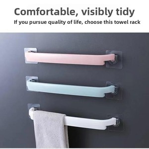 Wholesale Wall-Mounted Single Tier Plastic Bathroom Slipper Rack No-<b>Drill</b> Required Behind-Door Toilet Storage Organizer - Product Image 2