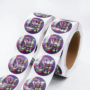 สติกเกอร์แบบกำหนดเอง สติกเกอร์กลมแบบม้วน พิมพ์สติกเกอร์ส่วนตัว สติกเกอร์ติดด้วยตัวเอง - Product Image 4