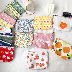 Monedero de tela de algodón para mujer, diseño de frutas, cartera para teléfono móvil, impresión en relieve, bolsillo pequeño cuadrado integrado, delgado - Product Image 2