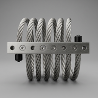 Isolateurs de vibrations en acier inoxydable et câble d'aluminium Hoan JGX-1276A-220A à longue durée de vie et sans entretien, amortisseurs de chocs