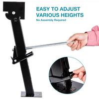 Paire de stabilisateur de remorque 1000 LB réglable télescopique Swing Down Jack 11.5 "-18" comprend une barre longue de 9 "pour le camping-car de voyage