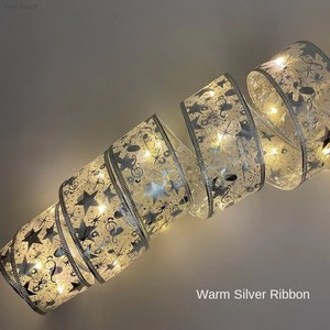 <span class=keywords><strong>LED</strong></span> giáng sinh Ribbon Lights chuỗi giáng sinh cây trang trí đầy màu sắc đèn lụa Hộp Quà Tặng Đèn trang trí - Product Image 2