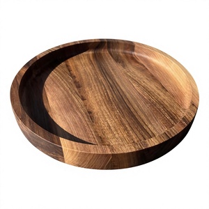 Bandeja de acacia para servir bebidas, bandeja de acacia para aperitivos en fiestas, bandeja de acacia para regalos, bandeja de madera de acacia natural. - Product Image 1